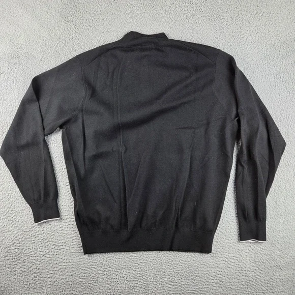 Peter Millar Cashmere Blend 1/4 Zip Pullover Sweater Mens XL Black Golf - Picture 8 of 8